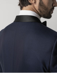 Castello d'Oro Blue Wool Tuxedo Jacket thumbnail 4